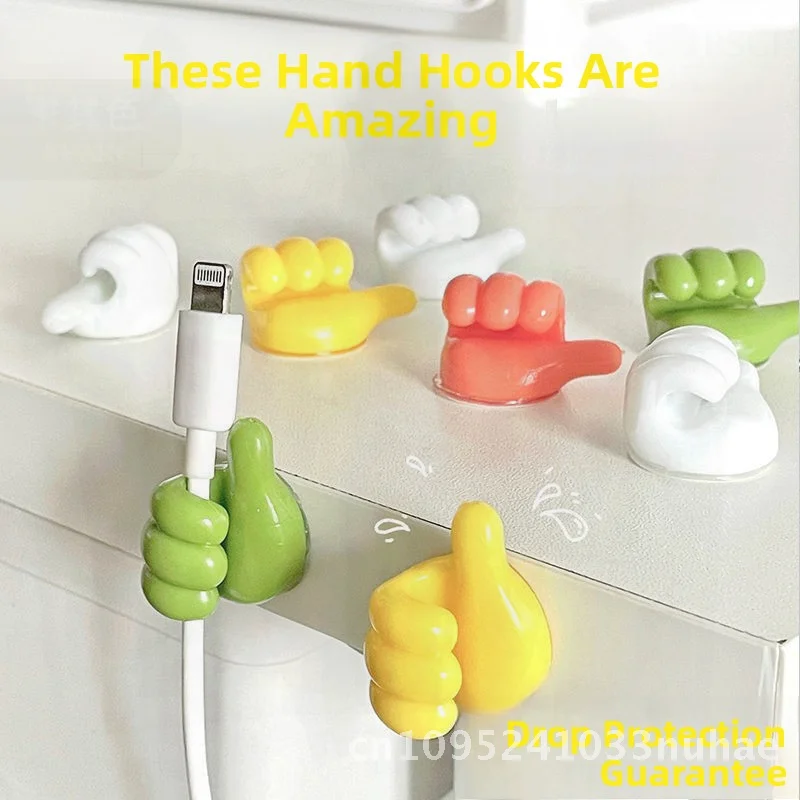 

Wholesale Thumb Hook Car Room Data Cable Fixed Wire Storage Non-Perforated Strong Glue PVC S Hook Mixed Colors Bulk Pack