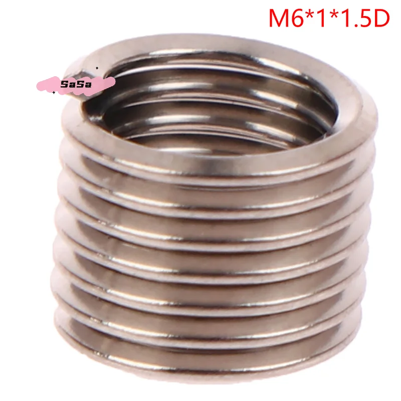 50Pcs M6x1.0 Helicoil Stainless Steel Wire Thread Inserts 1.5D for Thread Repair - Automotive And General Use