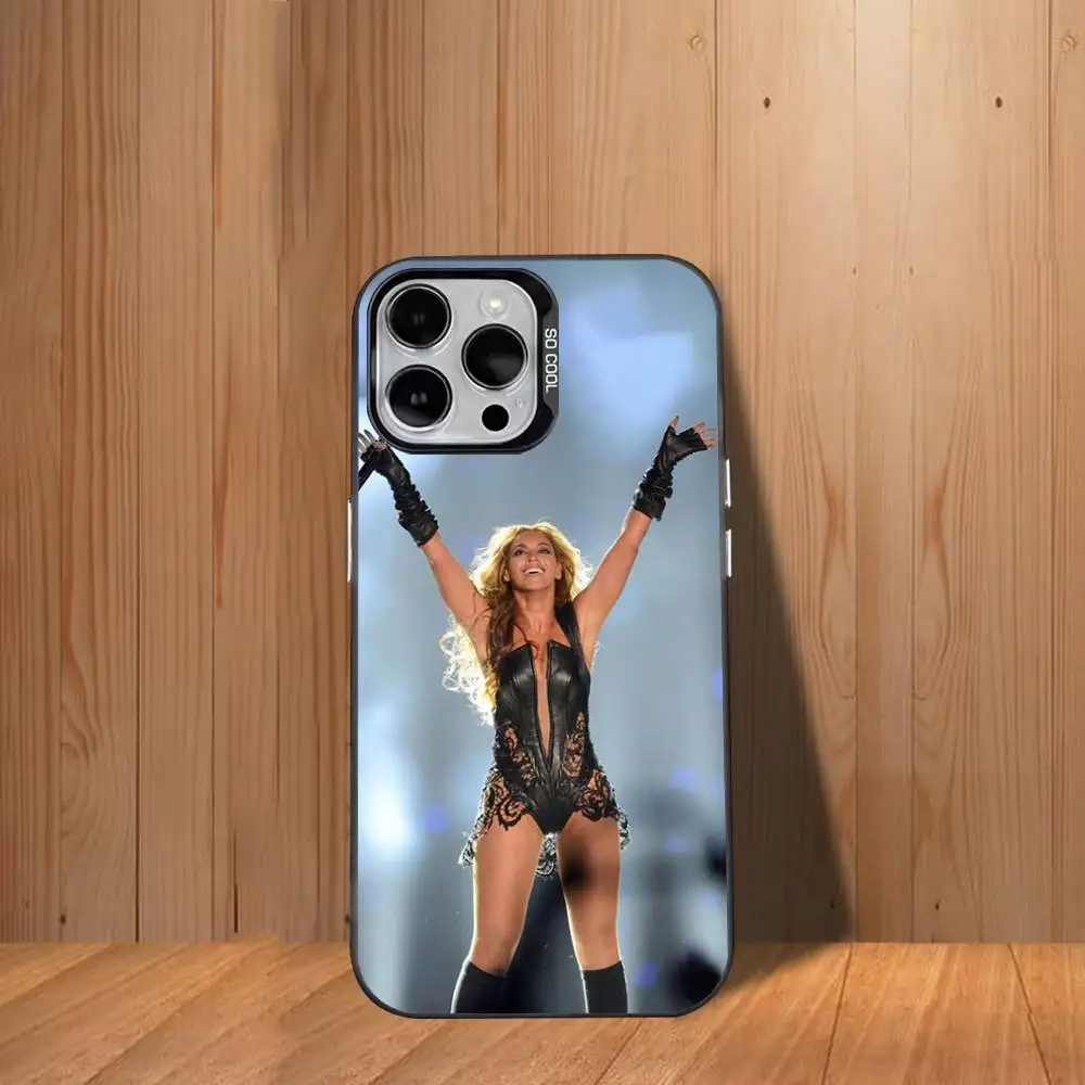 Funda de teléfono Singer B-Beyonce para iPhone 17,16,15,14,13,12,11, Mini,Pro,SE,MAX, funda blanca mate a prueba de golpes