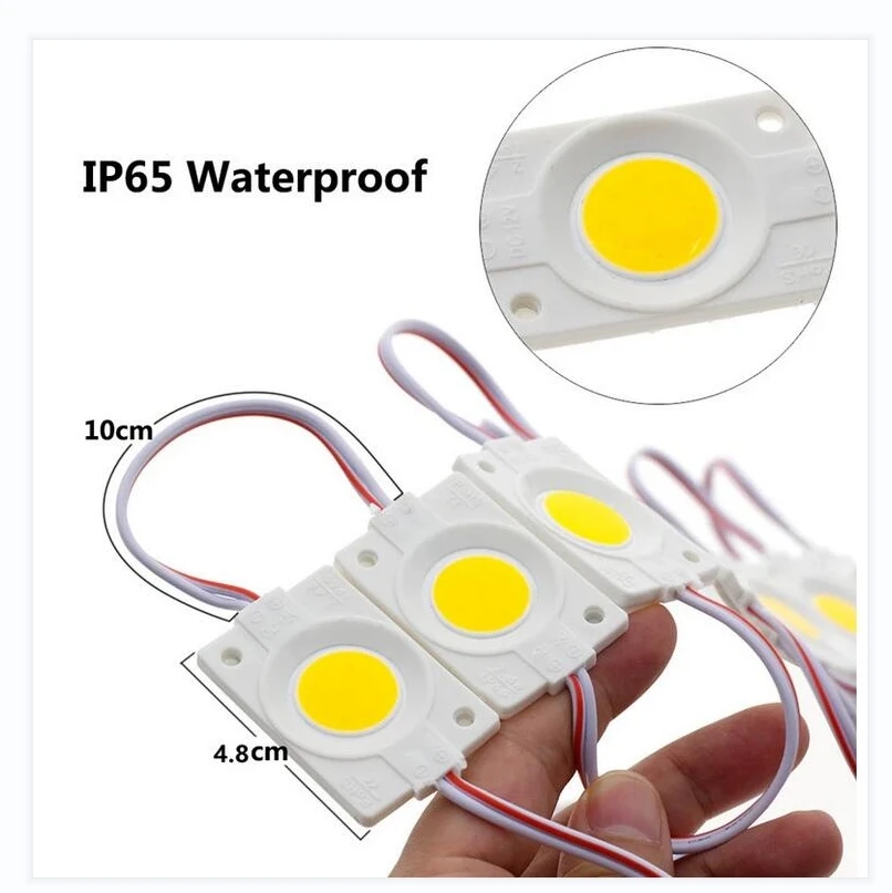 LED 모듈 COB 조명 광고 디자인 간판 백라이트 상점 배너, 방수 IP65 COB 화이트, 레드, 그린, 블루, 옐로우, 12V