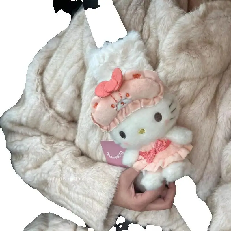simpatico-peluche-kawaii-kuromi-cinnamoroll-hangyodon-serie-decorativa-con-maschera-per-occhi-e-pigiama-morbido-copri-cintura-di-sicurezza-per-auto