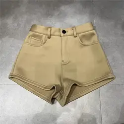 Autumn Winter New High Waist Solid All-match Trend A-line Shorts Slim Simplicity Casual Shorts Fashion High Street Women Clothes