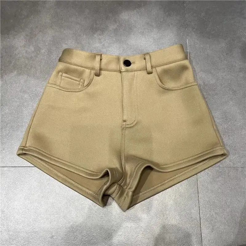 Autumn Winter New High Waist Solid All-match Trend A-line Shorts Slim Simplicity Casual Shorts Fashion High Street Women Clothes