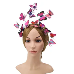 New Butterfly Fascinator Hat Festival Costume Butterfly Headband Women Bride Butterfly Photo Hair Hoop Hair For Women Girls