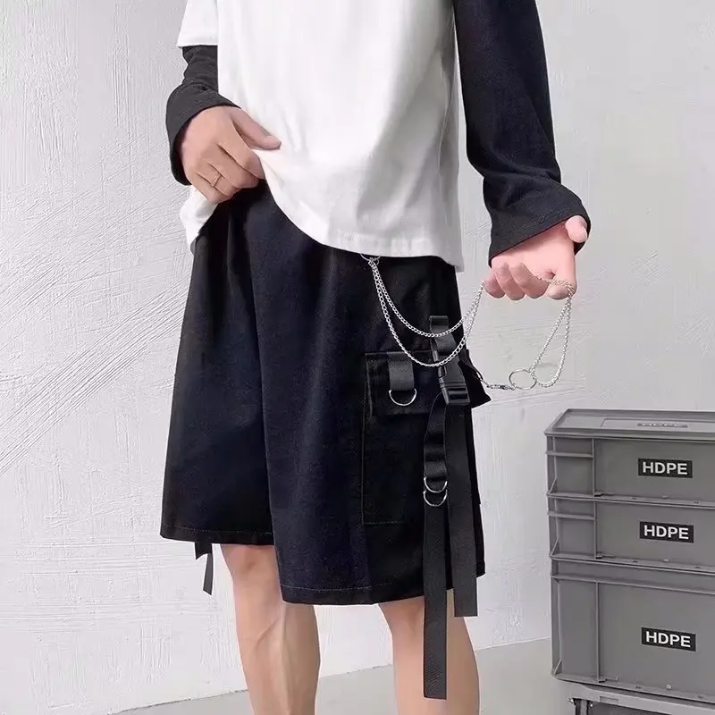 

Hip-hop Inspired Men's Shorts Korean Fashion Trend Loose Cargo Design Perfect for Summer Street Style and Versatile Occasions