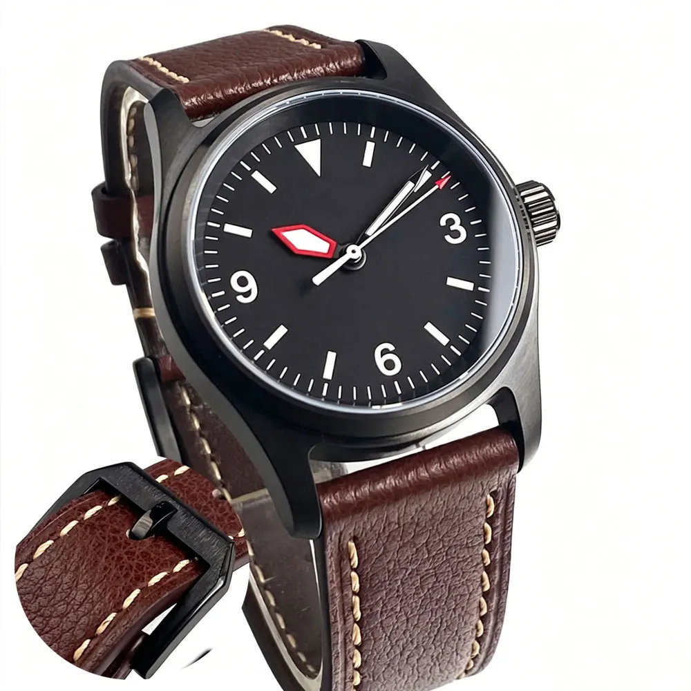 200M Diver PVD Black Case TANDORIO 36mm Watch Men Luminous Miyota 8215 Automatic Movement Sapphire 200M Waterproof Pilot Watches