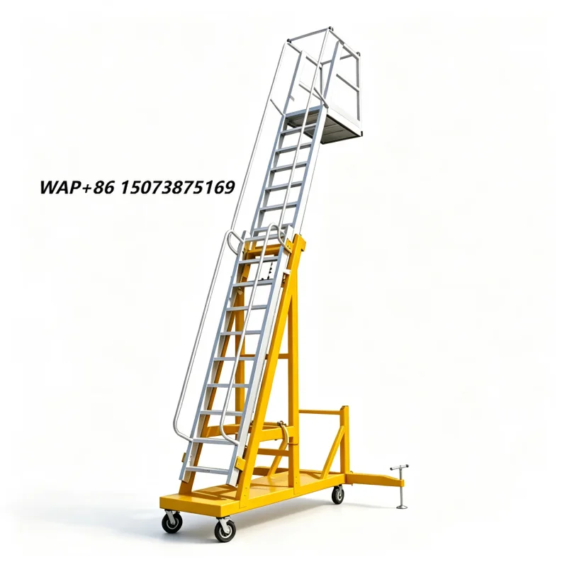 DOKKO Industrial Manual Aluminum Alloy Lifting Platform Ladder 300kg Capacity Custom Fuel Tank Truck Sampling Telescopic Ladder
