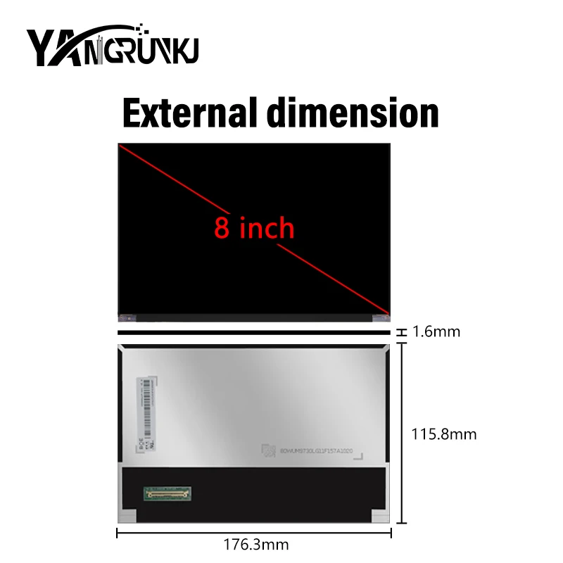 8inch BOE NS080WUM-NX1 120Hz Gaming LCD Screen 1920x1200 WUXGA IPS 500nit 40Pin eDP In-Cell Touch Display 1200:1