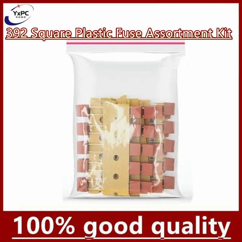 

11values=55pcs Square Plastic Fuse Assortment Kit 392 0.5A 1A 2A 2.5A 3.15A 4A 5A 6.3A 8A 10A 15A 250V Fuses Slow Blow Tube set