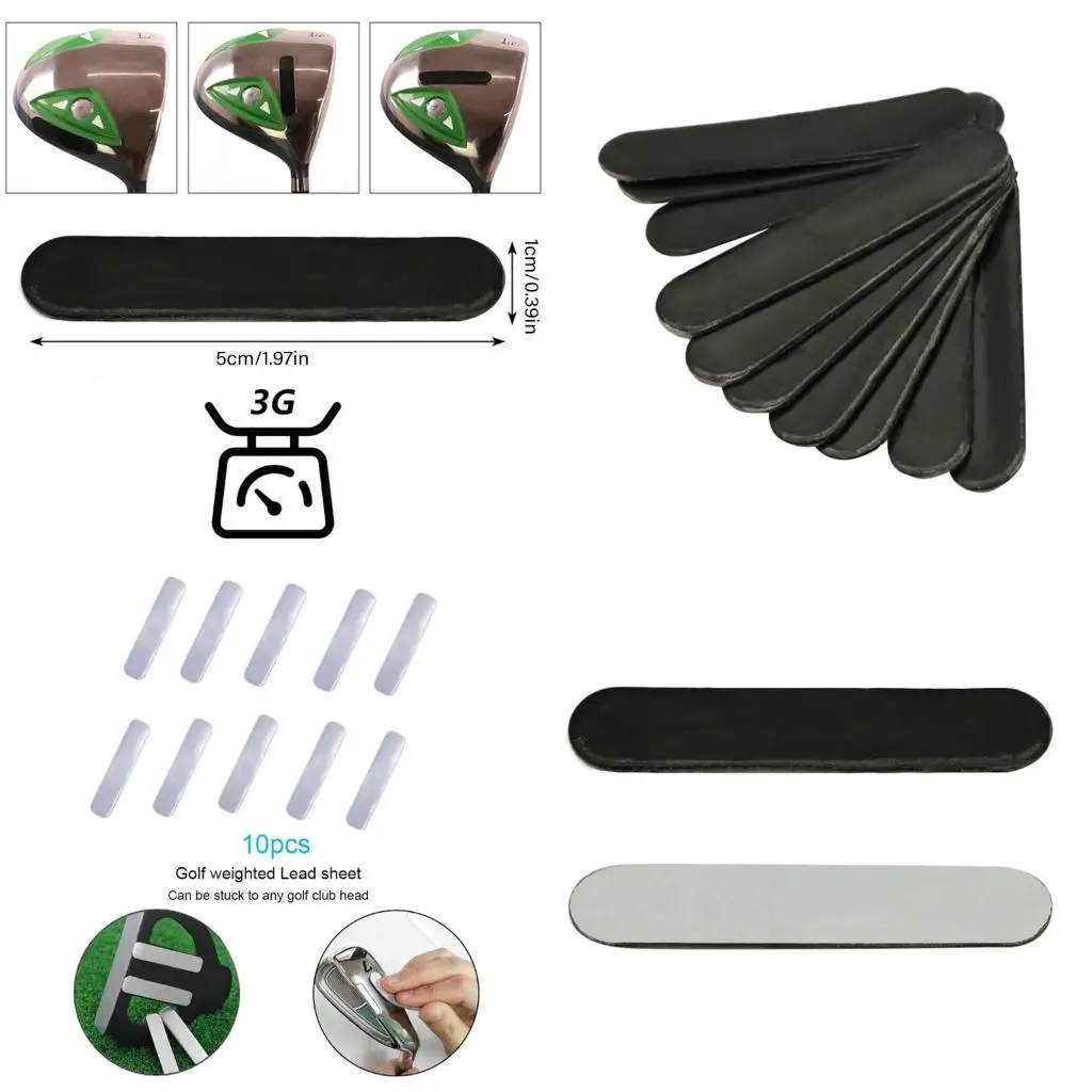 

R6FE 10Pcs Golfs Club Tape Golf Weighted Tape for Tennis Racket Golfs Club