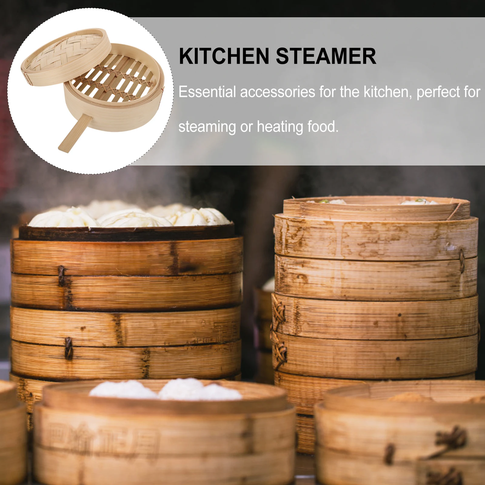 

Bamboo Food Non-Stick Reusable Cooking Tool For Vegetables Fish Meat Multi-Functional Household Steamer Basket Bamboo Kitchen