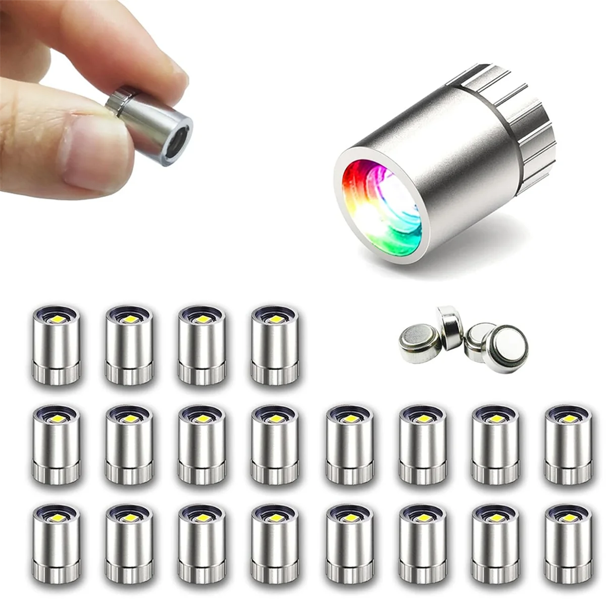 AA84 20 Pcs Miniature Led Lights,Tiny Lights for Hand Craft,Miniature Lights Battery Powered, Lights (Multi-Color Changing)