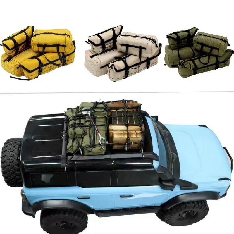 

Simulation Travel Bag Decorative Luggage for 1/10 1/12 1/18 RC Crawler Car SCX10 TRX4 Defender Bronco 90046 RC4WD D90 TF2 TRX6