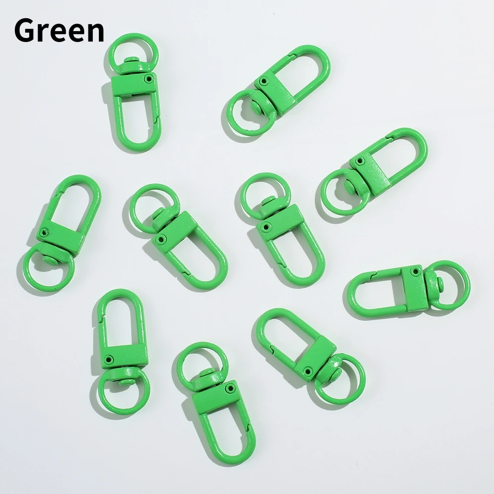 10/20pcs Colorful Metal Plated Lobster Clasp Hooks