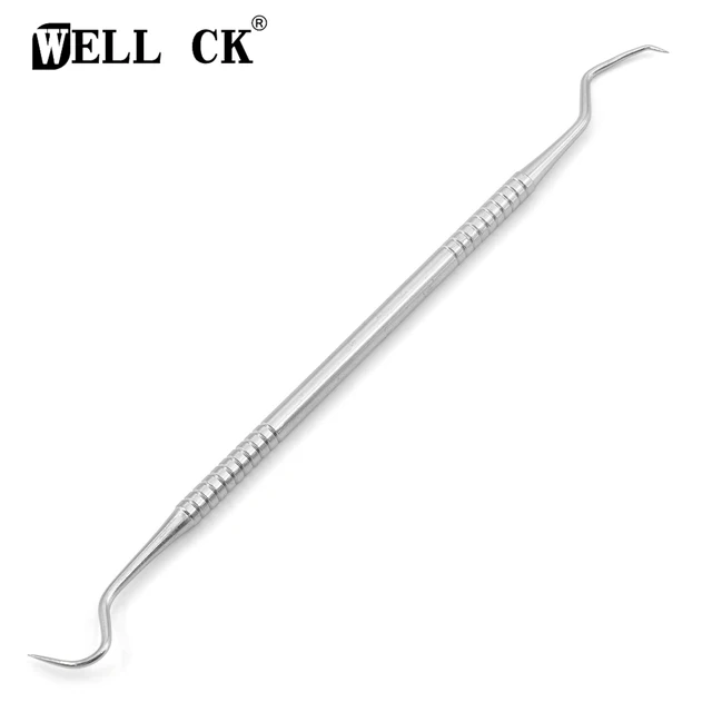 1 szt. Podwójna głowica ze stali nierdzewnej narzędzie stomatologiczne dentysta czyszczenie zębów higiena Explorer sonda hak Pick instrumenty dentystyczne