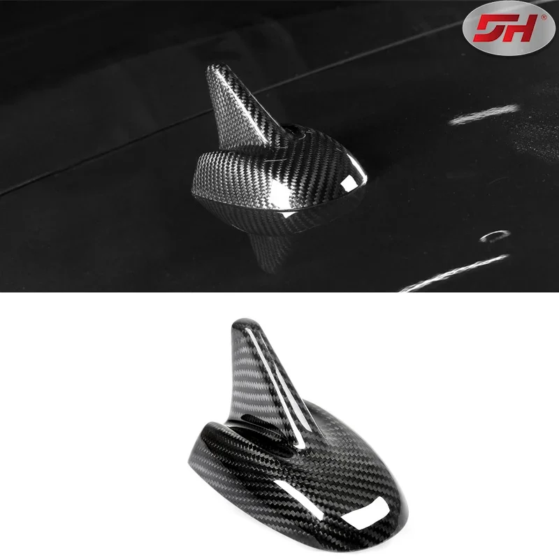 

For Maserati Quattroporte Ghibli Levante 2014-UP Car Carbon Fiber Antenna Decorative Cover Cap Trim