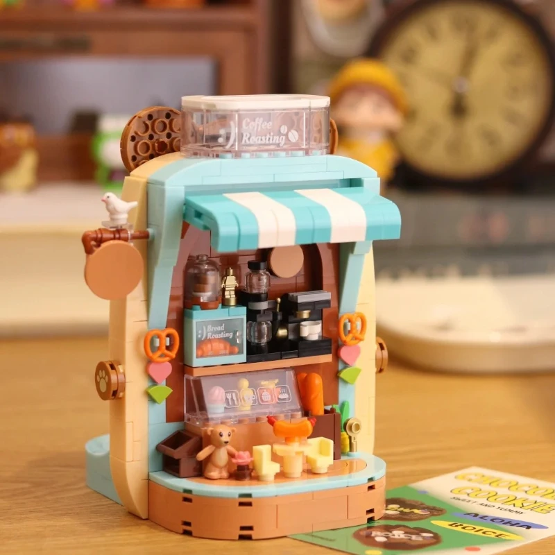 Fermi Bea Building Blocks Small Particles Boy Girl  Assembled Coffee Machine Toy Model Desktop Accessories Ornament Gifts