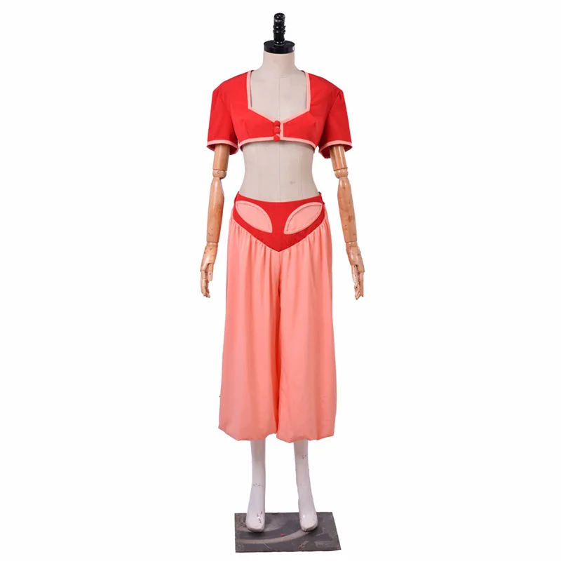 I Dream of Jeannie Cosplay Costume Sexy  Top with Pants Dress Halloween  Women Outfit