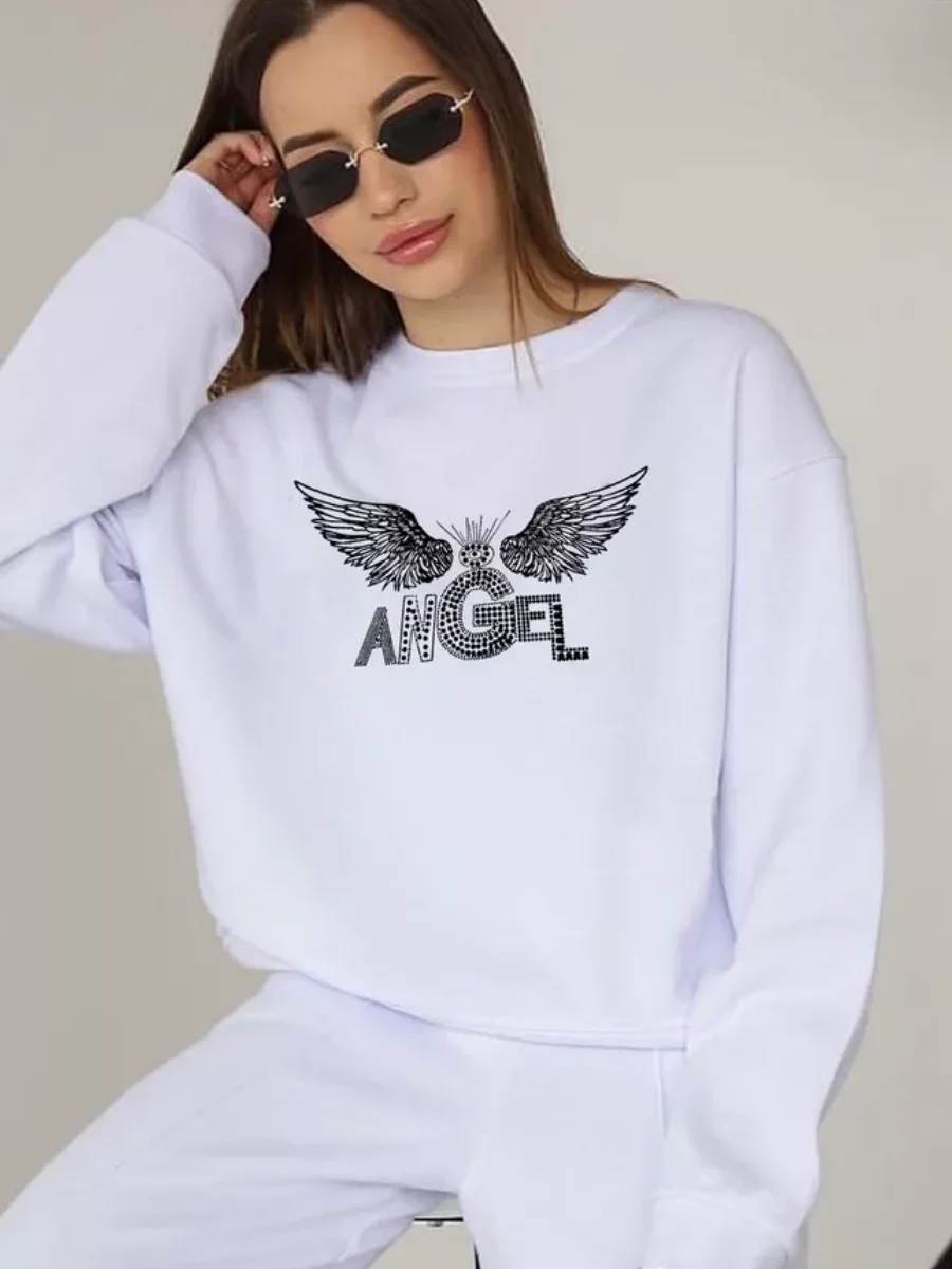 Autumn Winter American Vintage Print Individuality ins Street Warm European American China-Chic Round Neck Sweater