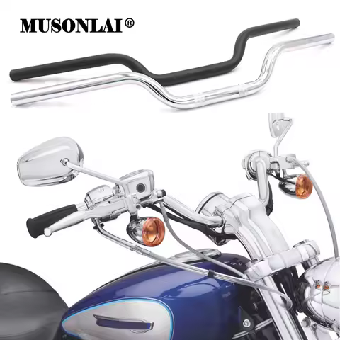 Universal Motorcycle Handlebar 1" 25mm Chopper Cafe Racer Handlebar Drag Bar Cruiser Bobber for Harley Sportster XL883 1200
