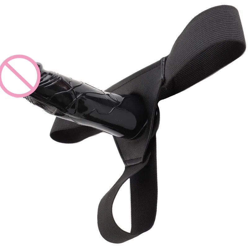 19cm hollow Dildo Strap on Panty Anal cock Ultra Elastic G-Spot Erection Assist Harness Penis Vibrator Dick Sex Toy Man