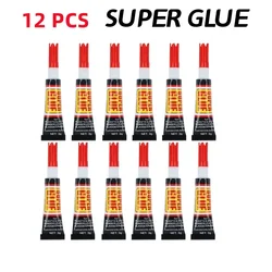 3/6/12pcs Liquid Super Glue Wood Rubber Metal Glass Cyanoacrylate Adhesive Stationery Store 502 Instant Strong Bond Leather