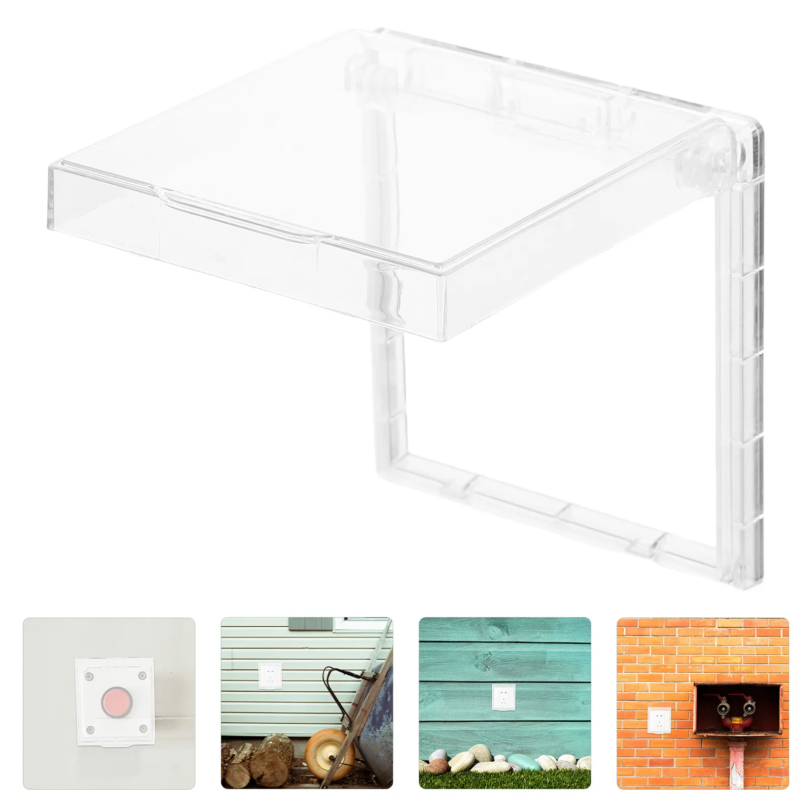 

Waterproof Socket Box 86 Type Adhesive Hinged Transparent Electrical Outlet Cover Bathroom Kitchen Garage Basement External Wet