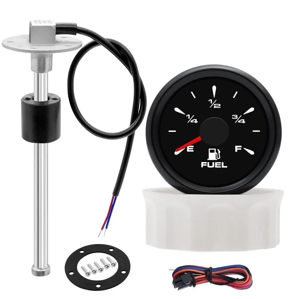 

10 Inch 316 Stainless Steel Fuel Level Sensor with Gauge Kit for Boat Truck RV 240-33 ohm