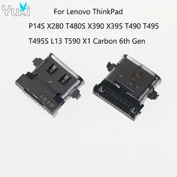 YuXi 1pc For Lenovo ThinkPad X280 T490 T495 T480S X390 L13 T590 X1 Carbon 6th Gen DC Jack USB Type C Charging Port Connector