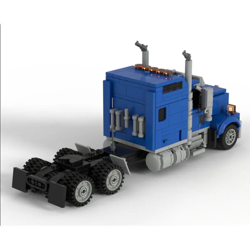 

MOC-263097 New Urban Blue Semi-Trailer Truck Building Block Model 457 Parts Boys Children's Birthday Christmas Toy Gift