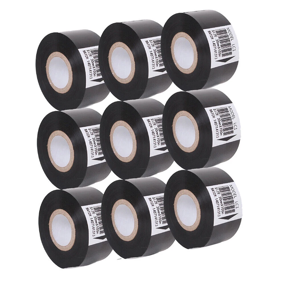 1pc Black Printer Ribbon HP-241 DY-8 Date Printer Coding LC1 Printer Tape For HP-241/DY-8 Date Encoder Parts 20mmx100m 25mmx100m