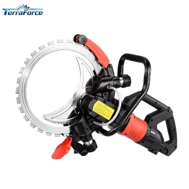 High Frequency Dustless Ring Saw Handheld Electric Concrete Cutter Wall Slotting Door Window Opening Dual Water Spray