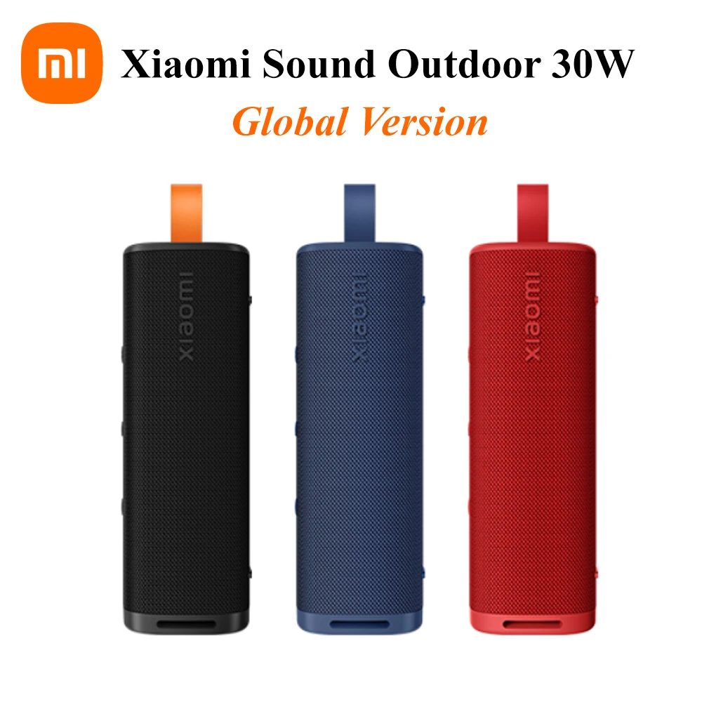 النسخة العالمية Xiaomi Sound Outdoor 30W مكبر صوت محمول يعمل بالبلوتوث IP67 TWS ستيريو كومبو 12 ساعة وقت الانتظار مشغل موسيقى