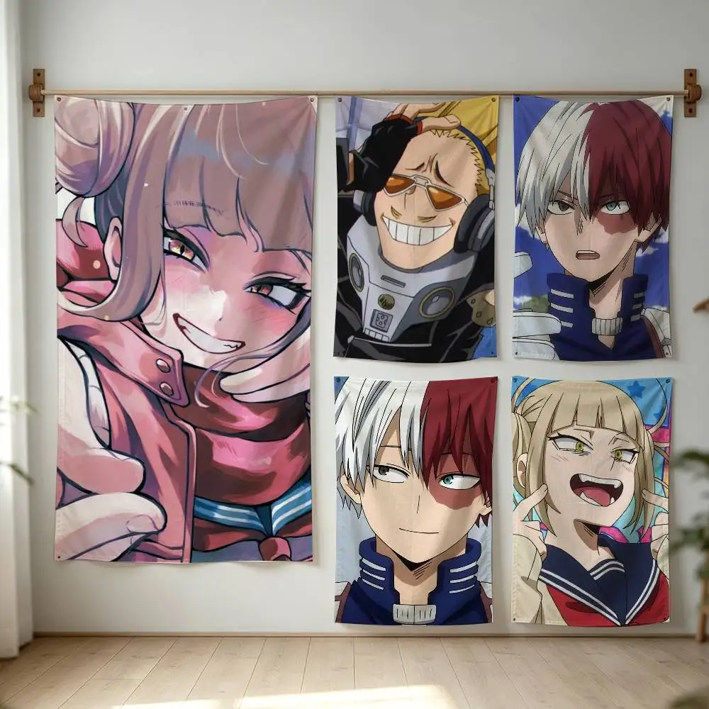 M-H-A-My Hero Academia Flag Digital Printing Banner for Garage Wall Out Door Decoration