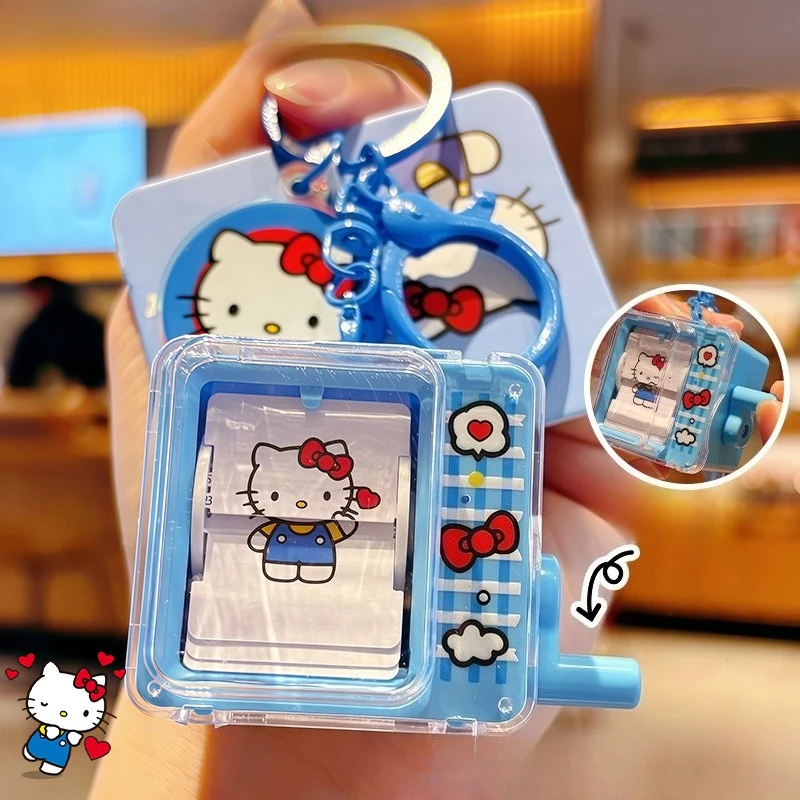 

New Sanrio Hello Kitty Keychain Kawaii Leisure Holiday Backpack Pendant Ins Korean Cartoon Anime Daily Friends Birthday Gift