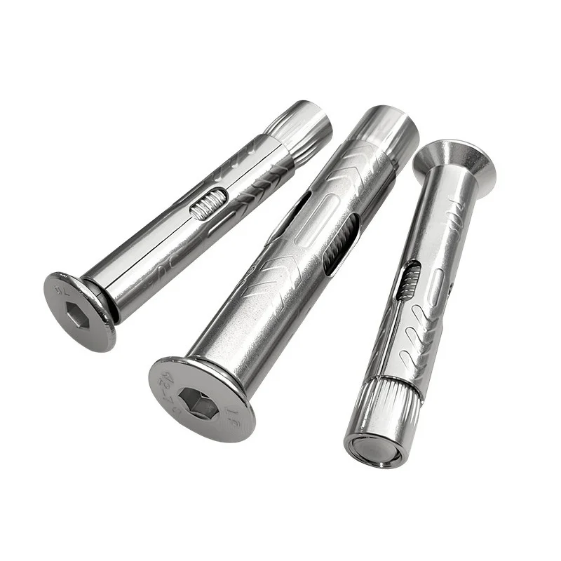M6 M8 M10 M12 Hex Socket Flat Head Expansion Anchor Bolt Stainless Steel Heavy Duty Concrete Anchor Built-in Tension Allen Bolt