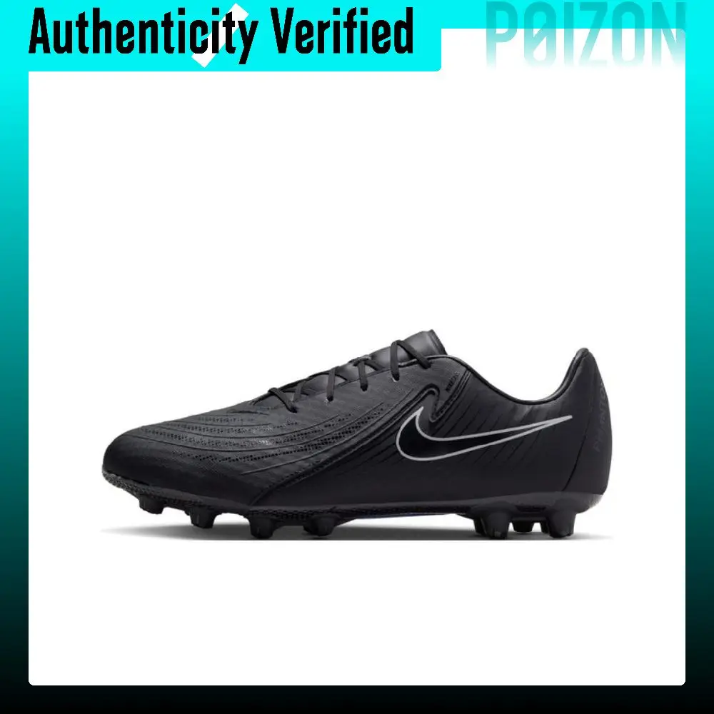 Nike Phantom GX 2 Academy HG Hard Ground Natural Grass Slip Resistant Abrasion Resistant Soccer Shoes Unisex Black FJ2551-001