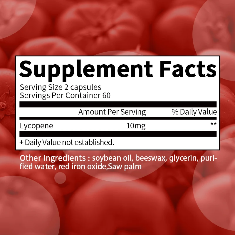 Lycopene Capsule Immunity Health for Men Protect Prostate,increases Physical Strength Cardiovascular Protective Effects