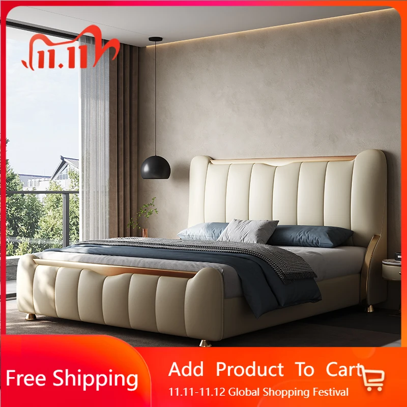 

Luxury Modern Aesthetics Bed Luxury Simple Romantic Bed Bedroom Minimalist Romantic Luxury Italian Muebles Unique Furniture