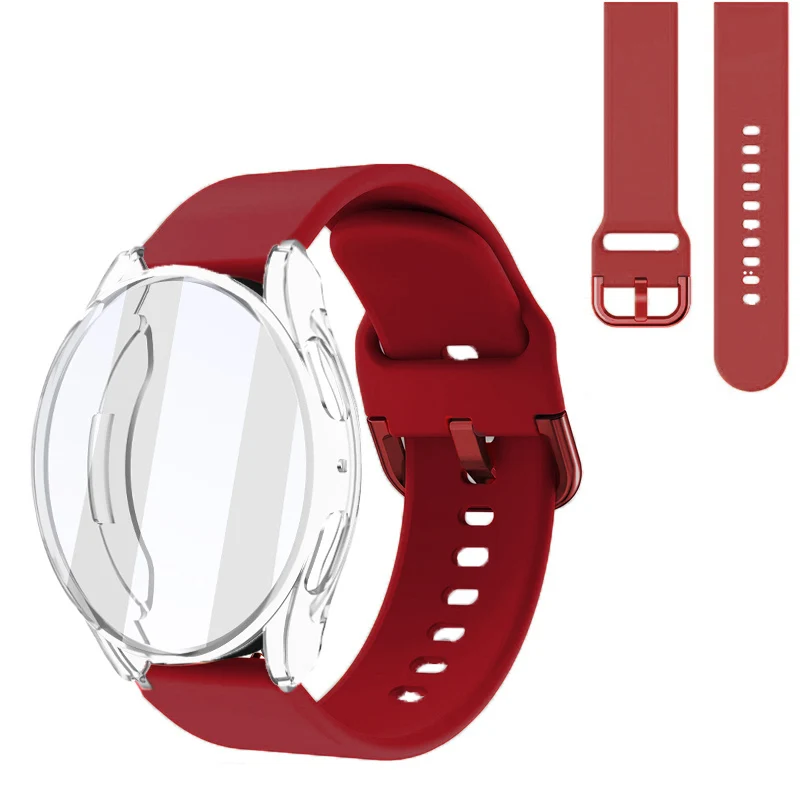 حافظة لينة من البولي يورثان الحراري والسيليكون لساعة سامسونج جالاكسي ، غلاف واقي ، سوار رياضي ، ساعة جالاكسي 7 ، 6 ، 5 ، 4 ، 40 ، 44