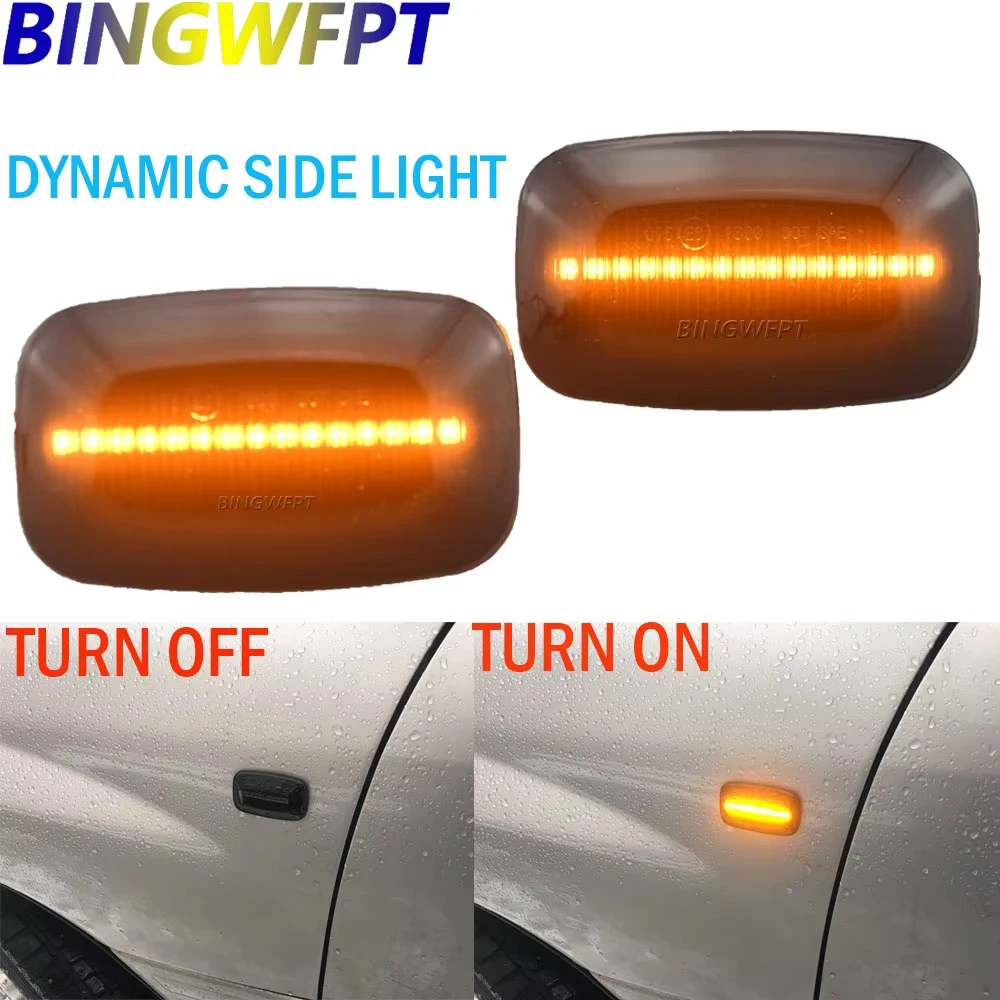 2X For Toyota Landcruiser Land Cruiser 70 80 100 Series 1998-2007 Side Dynamic Turn Signal Lamp Indicator
