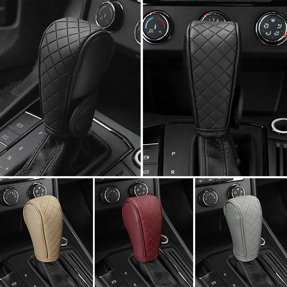 Car Shift Handle Cover Fashion Handle Cover Grip Non-Slip Protective Covers Shift Knob Cover Interior Accessories