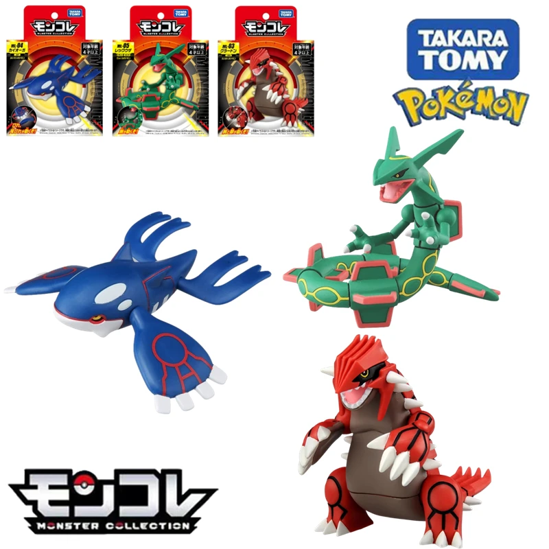 TOMY-figura de Pokémon Kyogre, modelo de la serie ML, Rayquaza, Groudon, muñeco de juguete Kawaii para niños, regalo de cumpleaños para novio, periféricos de juego