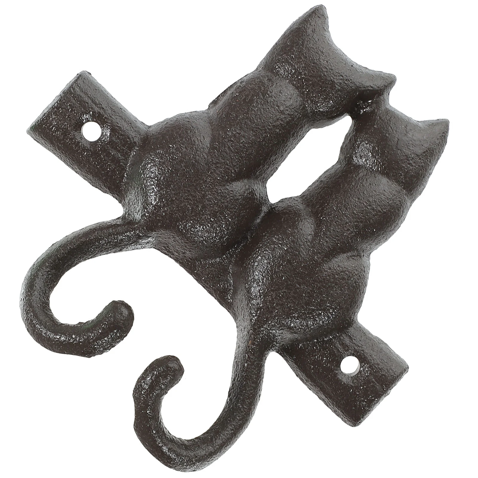 Cat Coat Hook Cow Wall Hanger Cast Iron Black Hangers Vintage Decor Clothing Country