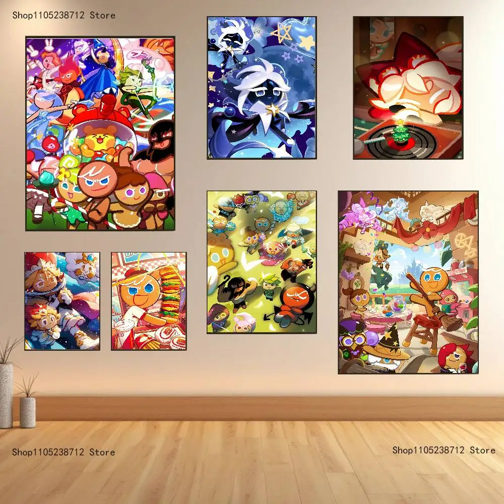

Funny Game Cute C-Cookies R-Runing Poster High Quality Dorm Living Room Aesthetic Wall Decoration Painting Stickers Gift