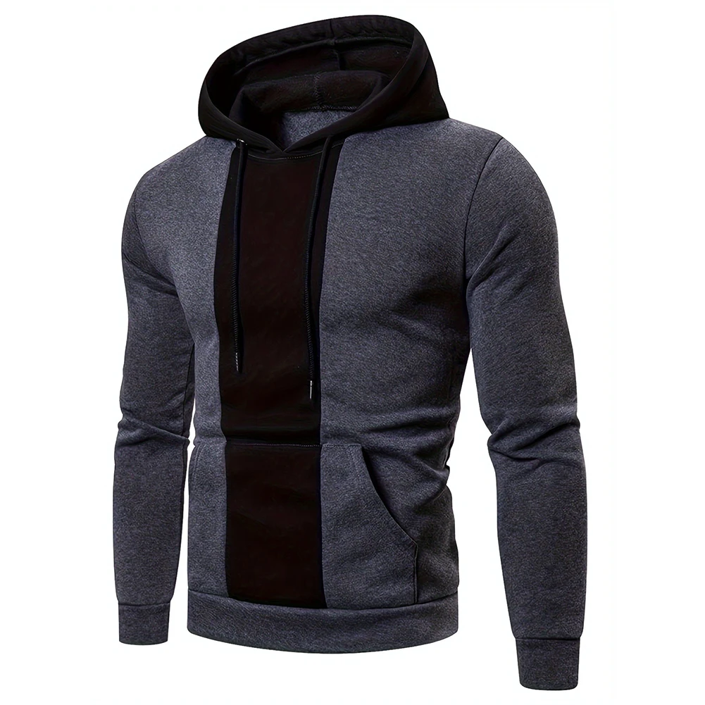 For Cold Weather Protection Men Fleece Hoodie Long Sleeve Pullover Sweatshirt Winter Warm Jacket Soft Touch Fabric
