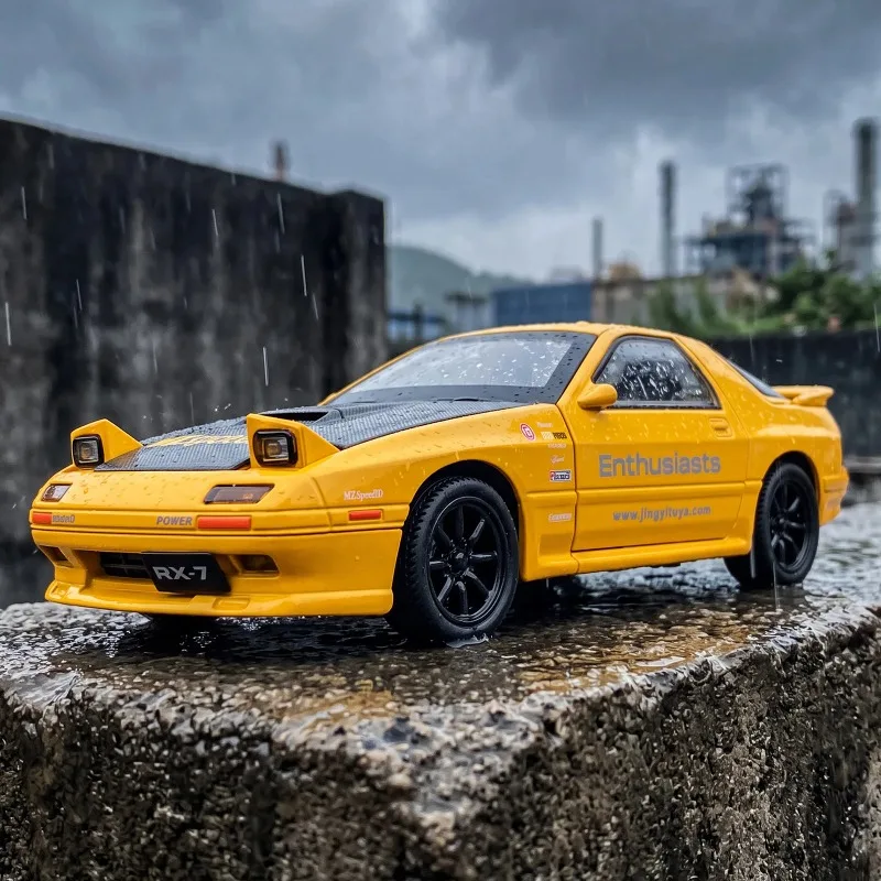 1:24 Alloy Metal Diecast Model Car Compatible With Mazda RX7 RX-7 FC3S JDM Sports Coupe Vehicle Home Trendy Ornaments & Bedroom