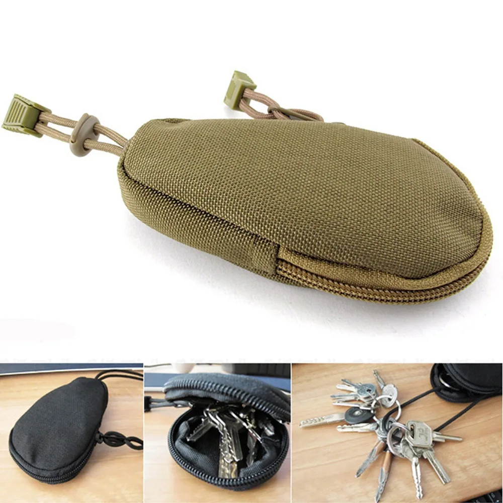 Practical Oxford Cloth Mini Key Holder Portable Easy to Use Men Coin Purses Multipurpose Mini Zipper Case Outdoor