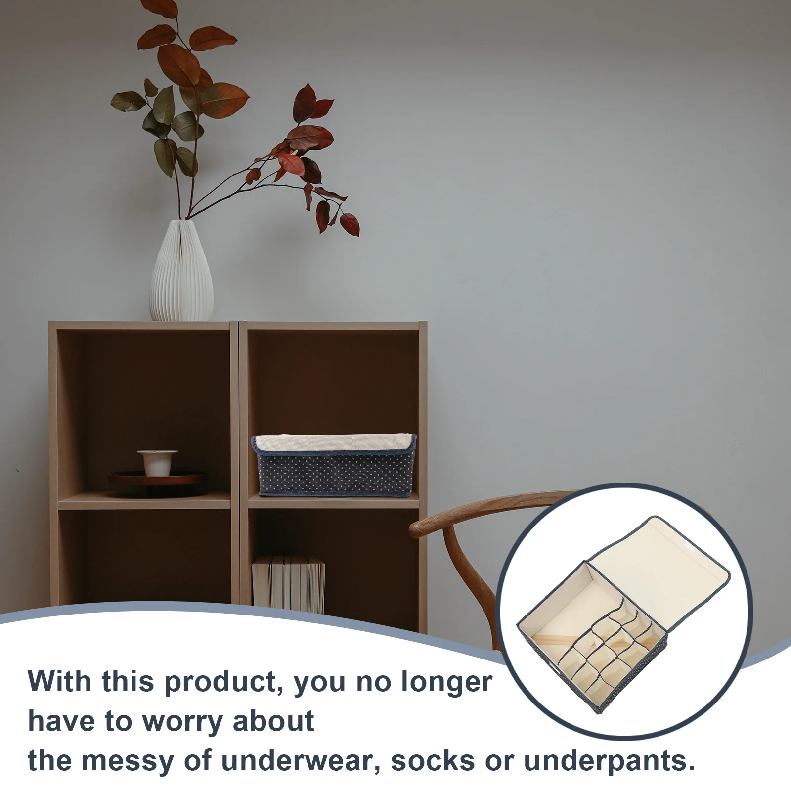 

Underwear Storage Box Oxford Cloth Foldable Drawer Organizer for Socks Underpants Bras Ties Bedroom Closet Storage Case