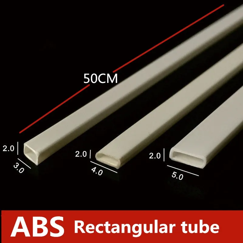 

DIY manual material plastic pipe material ABS hollow rectangular tube model 100pcs/50pcs